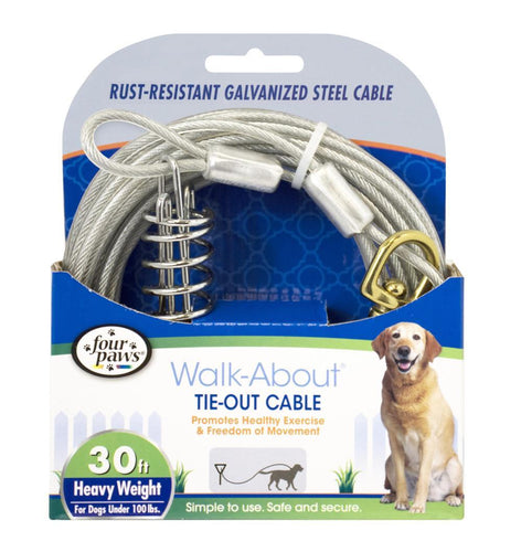 Four Paws® Walk-About® Tie-Out Cable - Heavy Weight (20 Feet)