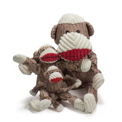 HuggleHounds The Original Sock Monkey Knottie™ Dog Toy (Large)