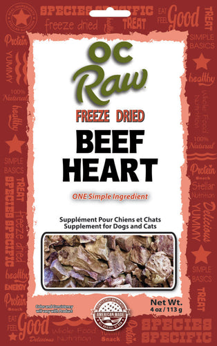 OC Raw Freeze Dried Beef Hearts