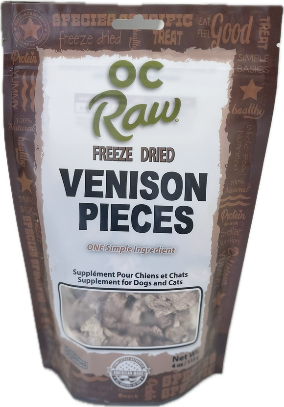 OC Raw Dog Freeze Dried Venison 4oz