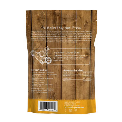 Shepherd Boy Farms Freeze Dried Chicken Liver Treats