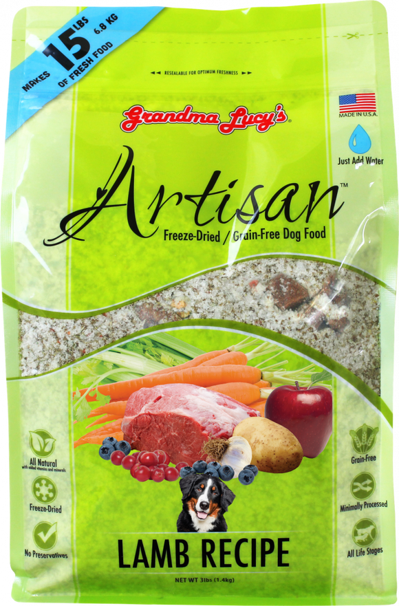 Grandma Lucy's Artisan Grain Free Lamb Freeze Dried Dog Food