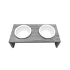 Fashion Pet Cosmo Double Diner Elevated Dog Bowls Gray* (15 Inch)