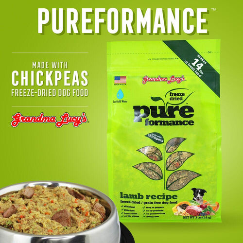 Grandma Lucy's Pureformance Lamb and Chickpea Freeze Dried Grain Free Dog Food