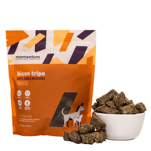 Momentum Freeze-Dried Bison Tripe Treats for Dogs