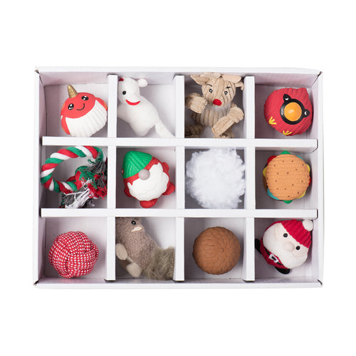 The Ho-Ho-HuggleHounds® 12 Days of Doggie Dreams Dog Toys Advent Calendar