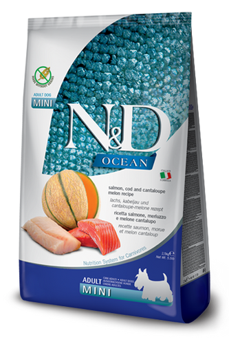 Farmina N&D Ocean Canine Salmon, Cod & Cantaloupe Melon Adult Mini Dog Food