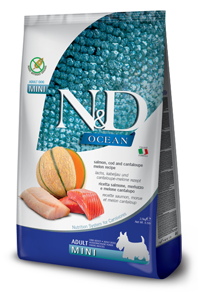 Farmina N&D Ocean Canine Salmon, Cod & Cantaloupe Melon Adult Mini Dog Food