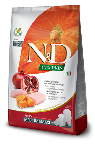 Farmina N&D Chicken, Pumpkin And Pomegranate Puppy Medium & Maxi (26.4-lb)