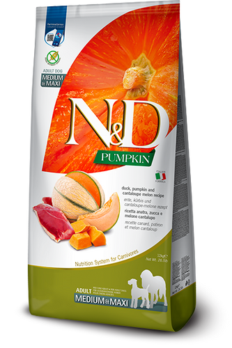 Farmina N&D Pumpkin Grain-Free Canine Duck & Cantaloupe Melon Adult Medium & Maxi