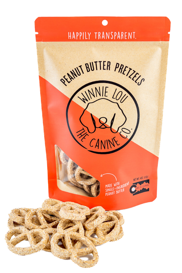 Winnie Lou Peanut Butter Pretzels Dog Treats