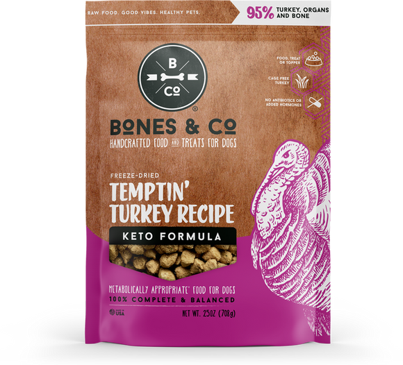 Bones & Co. Temptin’ Turkey Freeze-Dried Keto Formula