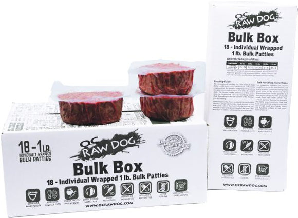 OC Raw Dog Duck & Produce ~ 18# Bulk Box (18 lb)