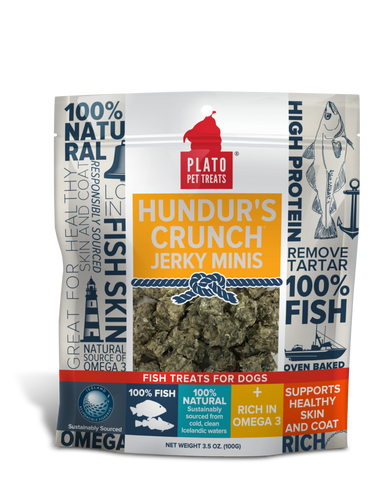 Plato Hundur’s Crunch Jerky Minis Fish Dog Treats (10-oz)