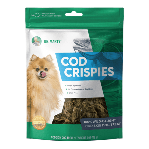 Dr. Marty Cod Crispies 100% Air-Dried Wild-Caught Cod Skin Treats