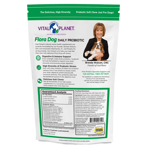 Vital Planet Flora Dog 20 Billion Probiotic Soft Chews