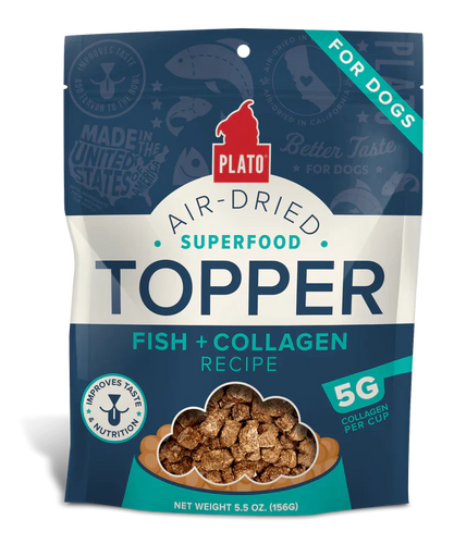 Plato Fish & Collagen Food Topper Dog Treats (12 oz)