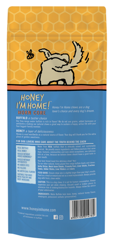 Honey I'm Home! Horn Core Natural Honey Coated Buffalo Chew