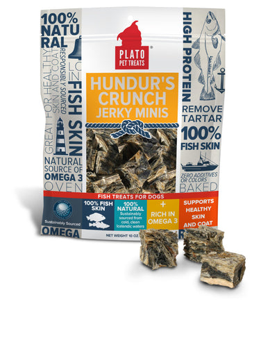 Plato Hundur’s Crunch Jerky Minis Fish Dog Treats (10-oz)