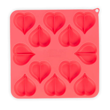 Messy Mutts Heart Shape Silicone Bake and Freeze Dog Treat Maker Molds