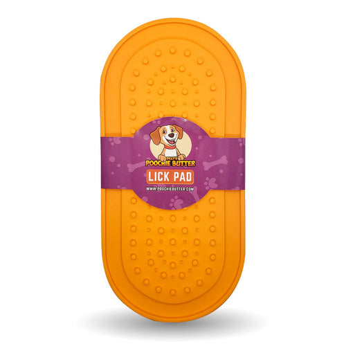 Poochie Butter Lick Pad (Oval) (Orange)