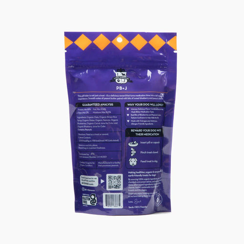 Lord Jameson PB+J Organic Pill Hider Dog Treats (6 oz)