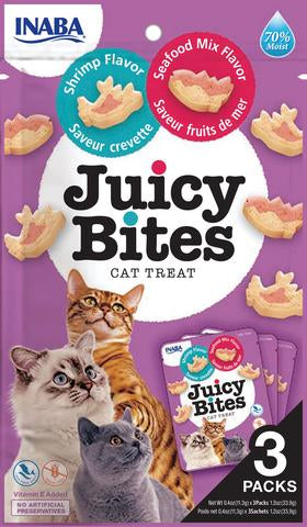 Inaba Juicy Bites Shrimp & Seafood Mix Flavor Cat Treats (3-Count)