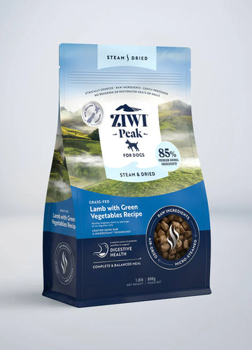 Ziwi Peak Steam Dried Lamb with Green Vegetables for Dogs