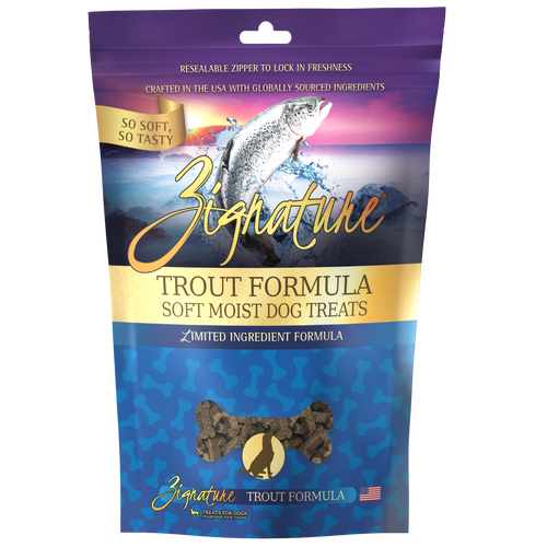 Zignature Trout Formula Soft Moist Treats for Dogs