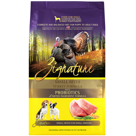 Zignature Small Bites Turkey Formula Dry Dog Food