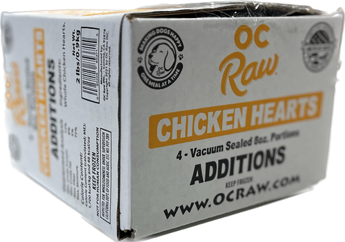 OC Raw Dog Chicken Hearts Additions (2 LB)