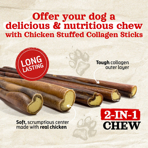 Natural Farm Stuffed Collagen Sticks Chicken Flavor for Dogs