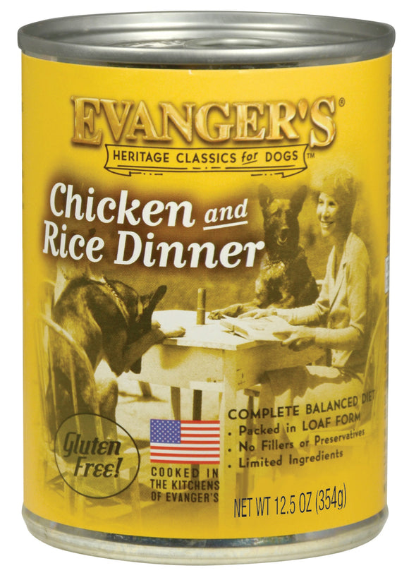 Evanger's Heritage Classic for Dogs Chicken & Rice Dinner