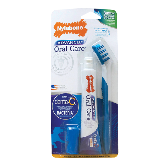 Nylabone Advanced Oral Care Natural Dog Dental Kit