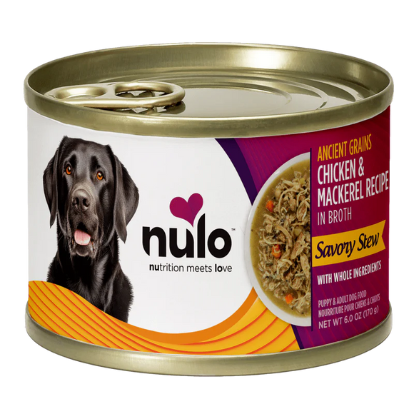 Nulo Ancient Grain Savory Stew Chicken & Mackerel Stew Recipe for Dogs