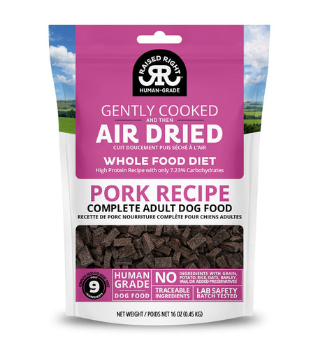 Raised Right Air Dried Original Pork Adult Dog Recipe