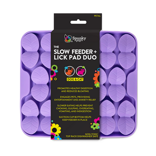 Spunky Pup Slow Feeder Lick Pad Combo