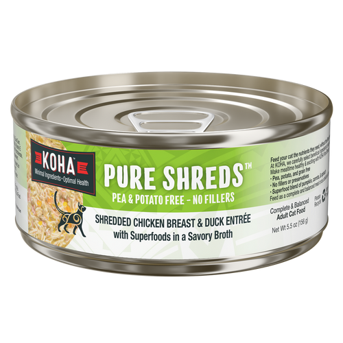 Koha Pure Shreds Shredded Chicken Breast & Duck Entrée for Cats