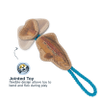 Tall Tails'Natural Leather Jointed Trout Tug Dog Toy