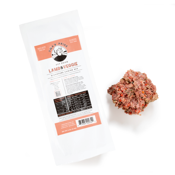 Oma's Pride Dog Raw Signature Lamb & Veggie Mix