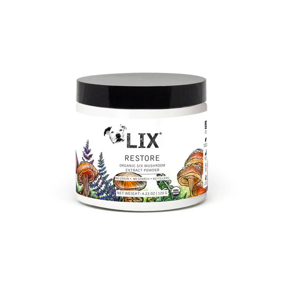 LIX RESTORE Organic Six Mushroom Extract Powder