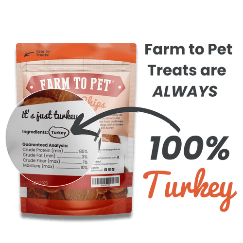 Farm To Pet Turkey Chips Single Ingredient Dog Treats