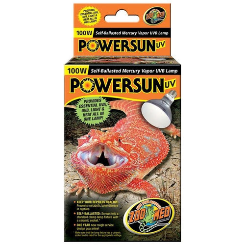 POWERSUN UV SELF-BALLASTED MERCURY VAPOR LAMP (100 WATT)