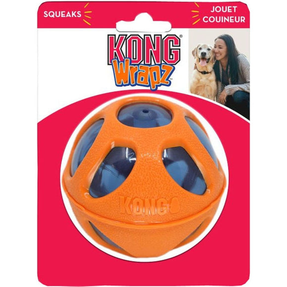 KONG WRAPZ BALL (SM, ORANGE)