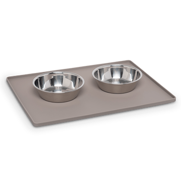 Messy Mutts Silicone Non-Slip Pet Bowl Mat with Raised Edge