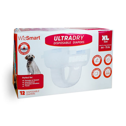 WizSmart UltraDry Disposable Dog Diapers